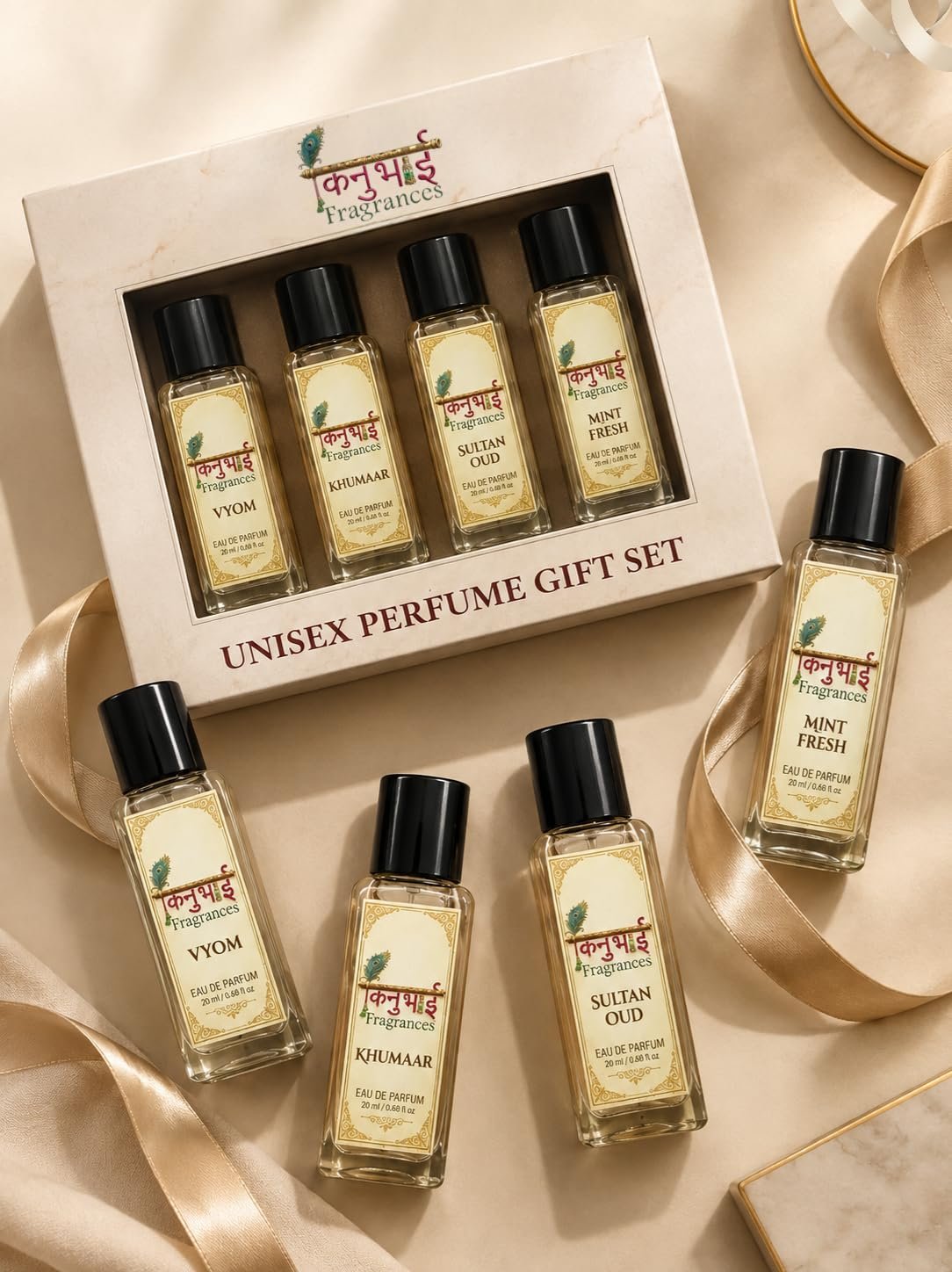 Kanu Bhai Luxury Unisex Perfume Gift Set – 4 × 20ml Premium Perfume Sprays
